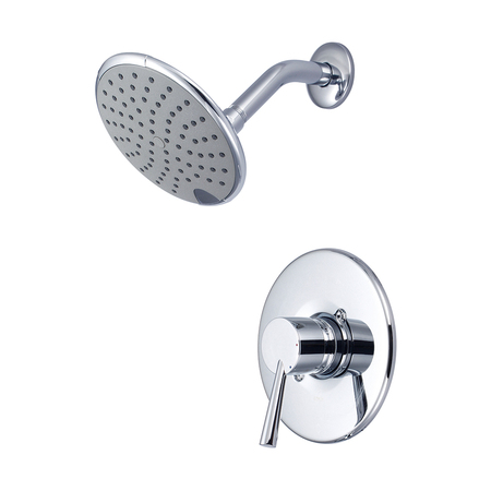 OLYMPIA FAUCETS Single Handle Shower Trim Set, Wallmount, Polished Chrome T-2375